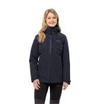 Jack Wolfskin Winterjacke Bergland 3in1 (sehr warm, wasser-und winddicht) 2023 graphitegrau Damen