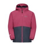 Jack Wolfskin Winterjacke Iceland 3in1 (wasserdicht, winddicht, mit Fleece-Innenjacke) fuchsia Kinder