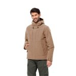 Jack Wolfskin Winterjacke Snowy Park (wasserdicht, winddich, atmungsaktiv) sandbraun Herren