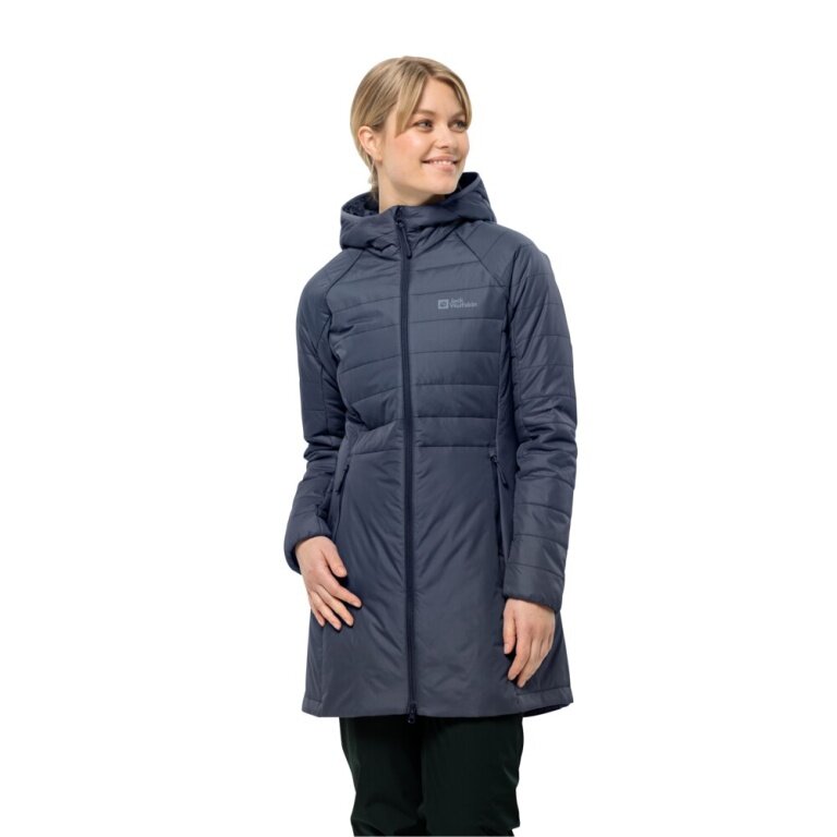 Jack Wolfskin Wintermantel Lapawa Insulated Coat (winddicht, wasserabweisend, atmungsaktiv) graphitegrau Damen