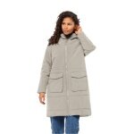 Jack Wolfskin Wintermantel White Frost Parka (winddicht, wasserabweisend, atmungsaktiv) hellgrau Damen