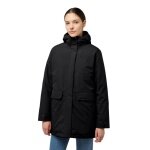 Jack Wolfskin Wintermantel Wintertor Parka (wasserdicht, Fleece-Futter) schwarz Damen