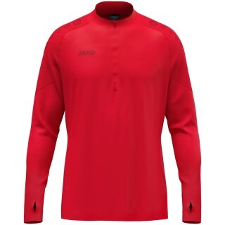 JAKO Langarmshirt Ziptop Light Flow (Keep Dry, maximale Bewegungsfreiheit) rot Kinder