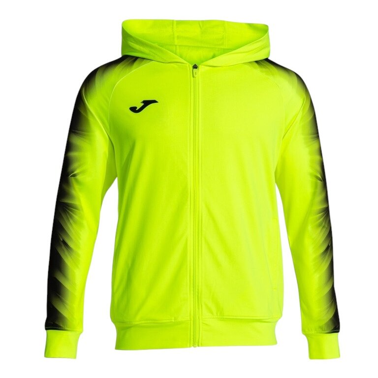 Joma Kapuzenjacke Elite XI Full-Zip (Fleece-Futter) fluogelb/schwarz Herren