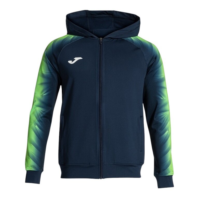 Joma Kapuzenjacke Elite XI Full-Zip (Fleece-Futter) marineblau/gelb Herren