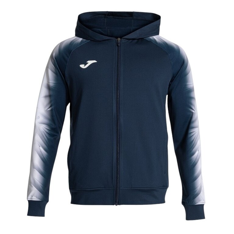 Joma Kapuzenjacke Elite XI Full-Zip (Fleece-Futter) marineblau/weiss Herren