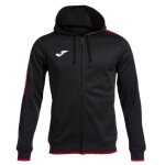 Joma Kapuzenjacke Olimpiada Full-Zip (Fleece-Futter) schwarz/rot Herren