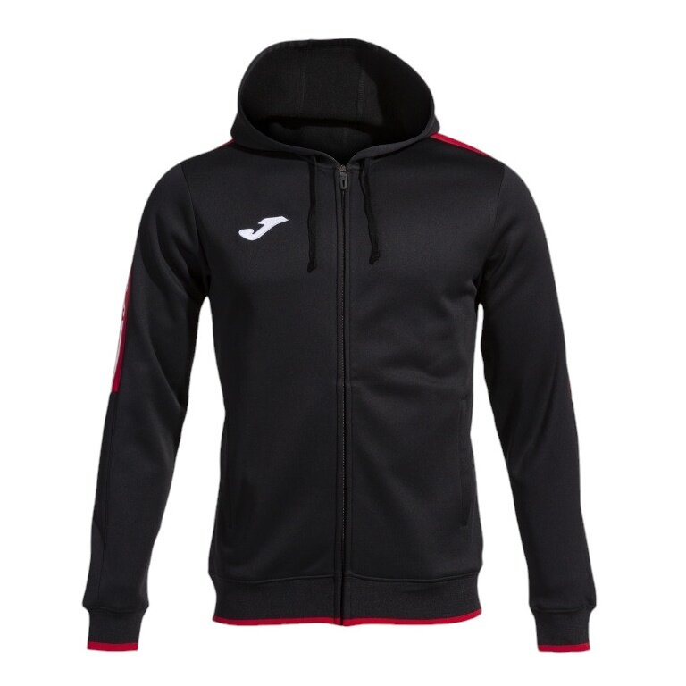 Joma Kapuzenjacke Olimpiada Full-Zip (Fleece-Futter) schwarz/rot Herren