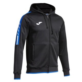 Joma Kapuzenjacke Olimpiada Full-Zip (Fleece-Futter) schwarz/royalblau Herren