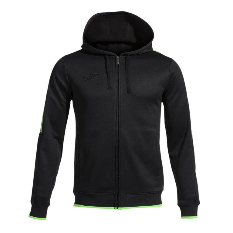 Joma Kapuzenjacke Olimpiada Full-Zip (Fleece-Futter) schwarz/grün Herren