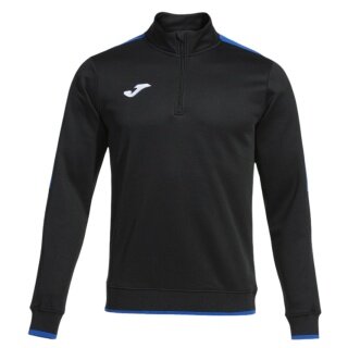 Joma Pullover Olimpiada Sweatshirt (Half-Zip, 100% Polyester) schwarz/royalblau Herren