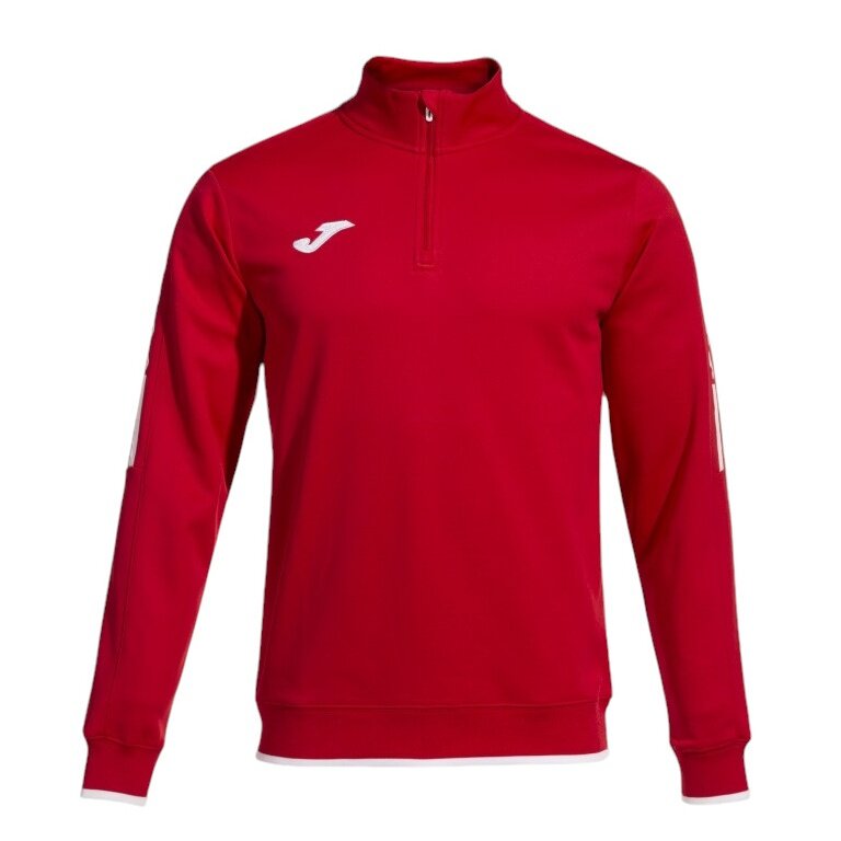 Joma Pullover Olimpiada Sweatshirt (Half-Zip, 100% Polyester) rot Herren