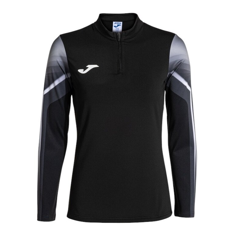 Joma Lauf-Langarmshirt Elite XI (Sweatshirt, Half-Zip) schwarz/anthrazitgrau Damen