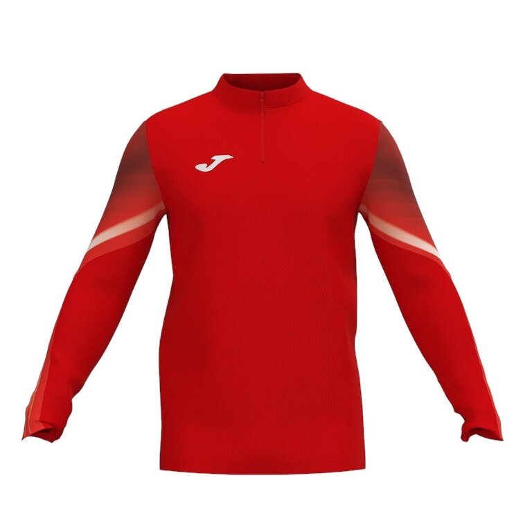 Joma Lauf-Langarmshirt Elite XI (Sweatshirt, Half-Zip) rot/weiss Damen