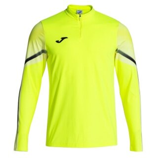 Joma Lauf-Langarmshirt Elite XI (Sweatshirt, Half-Zip) fluogelb/schwarz Herren