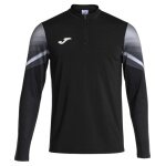 Joma Lauf-Langarmshirt Elite XI (Sweatshirt, Half-Zip) schwarz/anthrazitgrau Herren