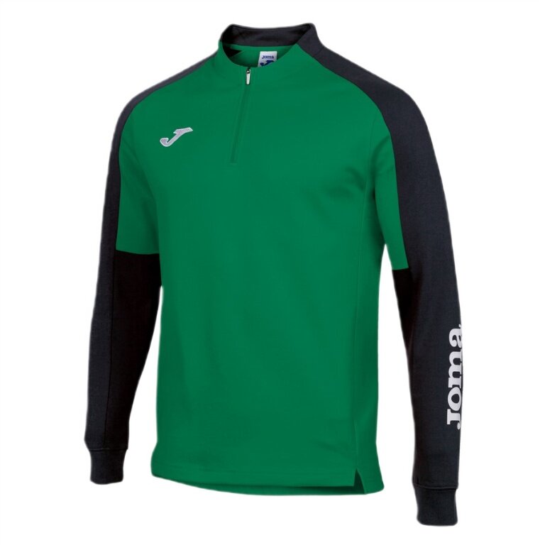 Joma Pullover Eco Championship Sweatshirt (Half-Zip, hoher Tragekomfort) grün/schwarz Herren