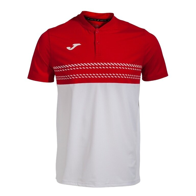 Joma Tennis-Polo Smash (elastisch, atmungsaktiv) weiss/rot Herren