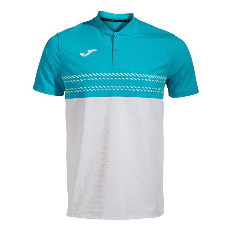 Joma Tennis-Polo Smash (elastisch, atmungsaktiv) weiss/blau Herren