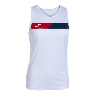 Joma Tennis-Tank Court Ärmellos (optimale Bewegungsfreiheit) weiss/rot Damen