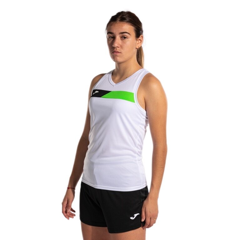 Joma Tennis-Tank Court Ärmellos (optimale Bewegungsfreiheit) weiss/neongrün Damen