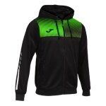 Joma Trainingsjacke Eco Supernova Full Zip mit Kapuze (rec. Polyester, weiches Material) schwarz/grün Herren