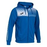 Joma Trainingsjacke Eco Supernova Full Zip mit Kapuze (rec. Polyester, weiches Material) royalblau/weiss Herren