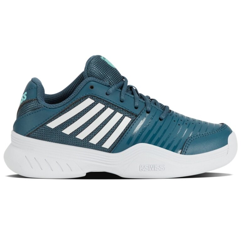 KSwiss Tennisschuhe Court Express Indoor/Carpet/Teppich tealblau/weiss Kinder