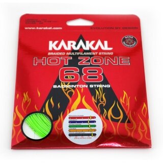 Karakal Badmintonsaite Hot Zone 68 grün 10m Set