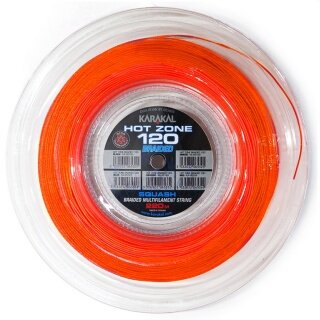 Karakal Squashsaite Hot Zone Braided 120 (Power+Kontrolle) orange 220m Rolle