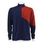 Löffler Langarmshirt Block Transtex Merino Midlayer (Half-Zip, wärmeisolierung) blau/braun Herren