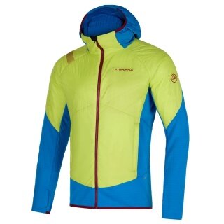 La Sportiva Hybridjacke Cambrenas 2.0 (leicht, winddicht) limegrün/elektrikblau Herren