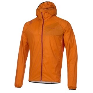 La Sportiva Trail-Laufjacke Vento Windbreaker (leicht, winddicht, hohe Atmungsaktivität) orange Herren