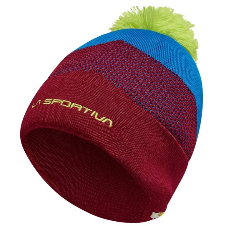 La Sportiva Wintermütze (Beanie) Knitty weinrot/elektrikblau