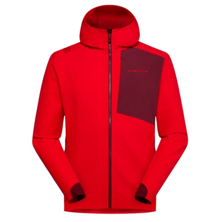 La Sportiva Wanderjacke Descender Storm (winddicht, wasserabweisend) 2025 rot Herren