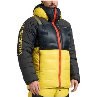 La Sportiva Alpin-Winterjacke Olympus Tech Down Parka (Bergsteigen, Wärmeisolierung) schwarz/gelb Herren