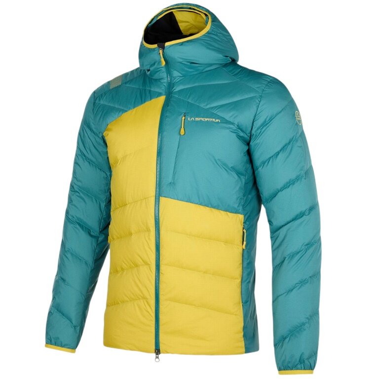 La Sportiva Daunen-Winterjacke Titan Down tealblau/gelb Herren