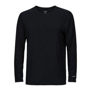 Le Bent Unterwäsche Langarmshirt Core Lightweight Crew (Viskose und Merinowolle) schwarz Herren