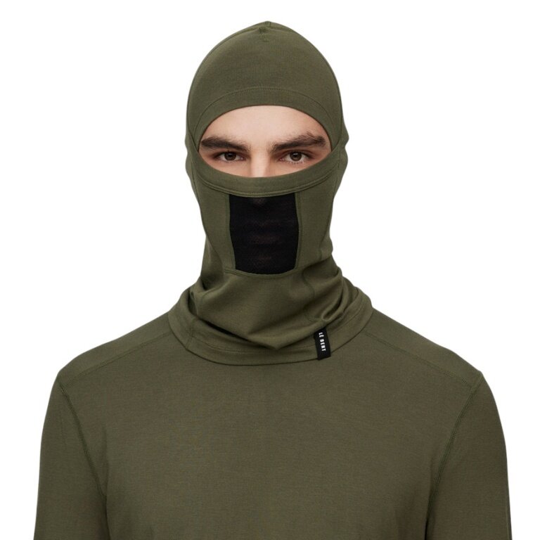 Le Bent Multifunktionstuch (Halswärmer) Midweight Mesh Balaclava dunkelgrün