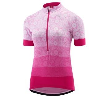 Löffler Fahrrad-Shirt Bike Jersey HZ Components (Half-Zip, leicht, schnelltrocknend) magenta/pink Damen