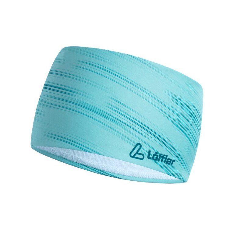 Löffler Stirnband Snowfall Design Headband (hochelastisch) hellblau