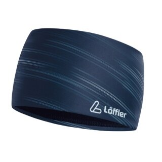 Löffler Stirnband Snowfall Design Headband (hochelastisch) dunkelblau