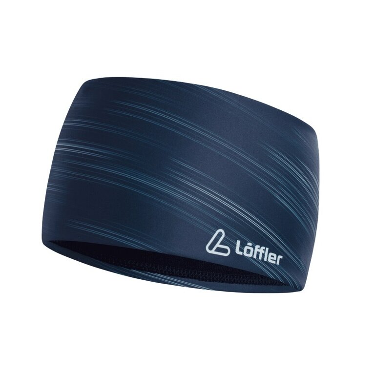 Löffler Stirnband Snowfall Design Headband (hochelastisch) dunkelblau