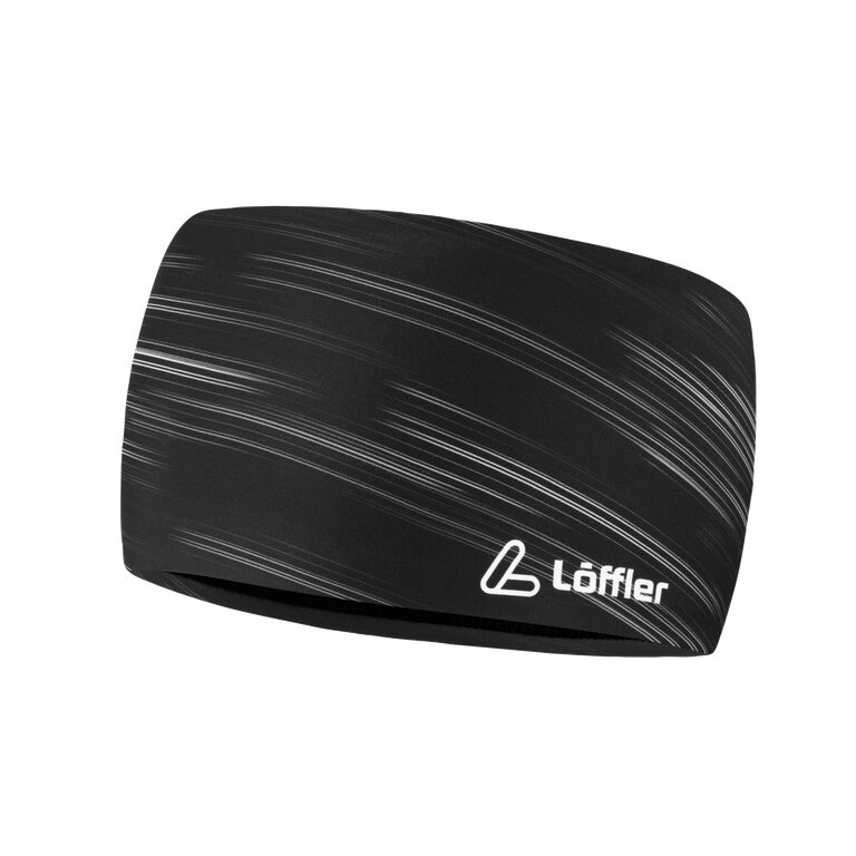 Löffler Stirnband Snowfall Design Headband (hochelastisch) schwarz