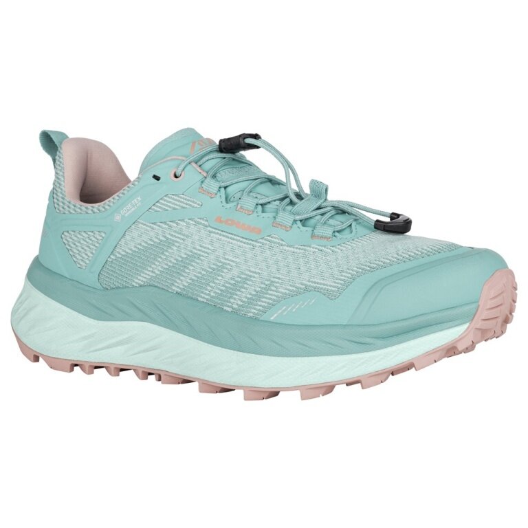 Lowa Trail-Laufschuhe Fortux GTX (Synthetik, Leichtigkeit, wasserdicht) arktisblau/rosa Damen