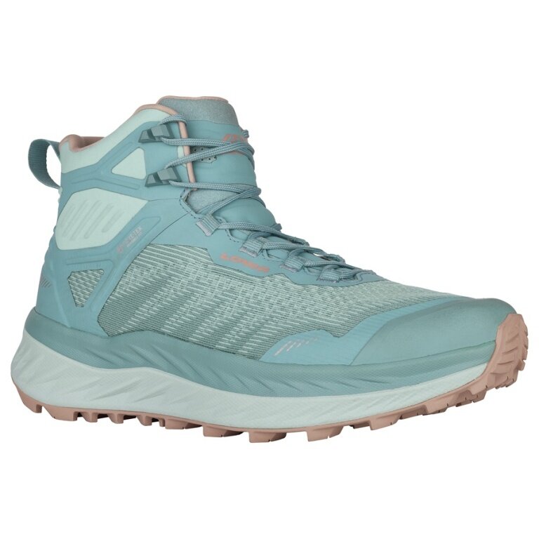 Lowa Trail-Laufschuhe Fortux GTX QC (Speed-Hiking, wasserdicht) arktisblau/rosa Damen