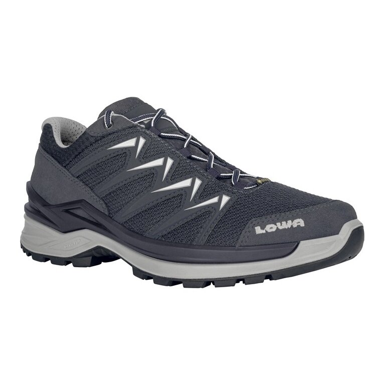 Lowa Wander-Travelschuhe Innox Pro Low GTX (All-Terrain, Synthetik/Textil, wasserdicht) 2024 stahlblau/weiss Herren