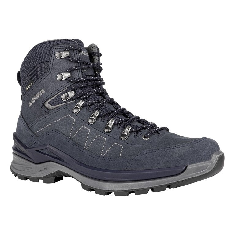 Lowa Wander-Travelschuhe Toro Pro Mid GTX (Velours-Nubukleder, wasserdicht) navyblau Herren