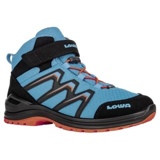 Lowa Wanderschuhe Maddox Mid GTX Junior (Textil/Synthetik, wasserdicht) blau/orange Kinder