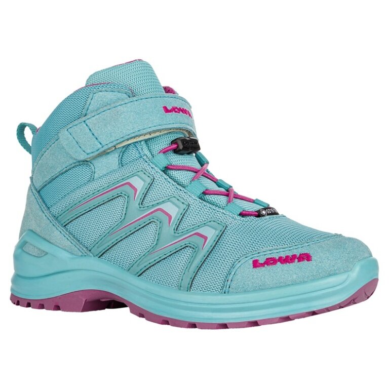 Lowa Wanderschuhe Maddox Mid GTX Junior (Textil/Synthetik, wasserdicht) baltikblau/fuchsia Kinder